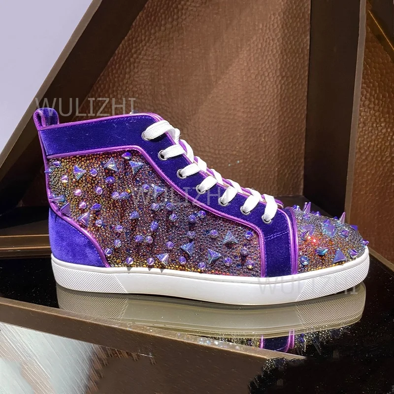 Dark Purple Crystal Rivet Men  - Running Gear For Sale ulasan dan harga